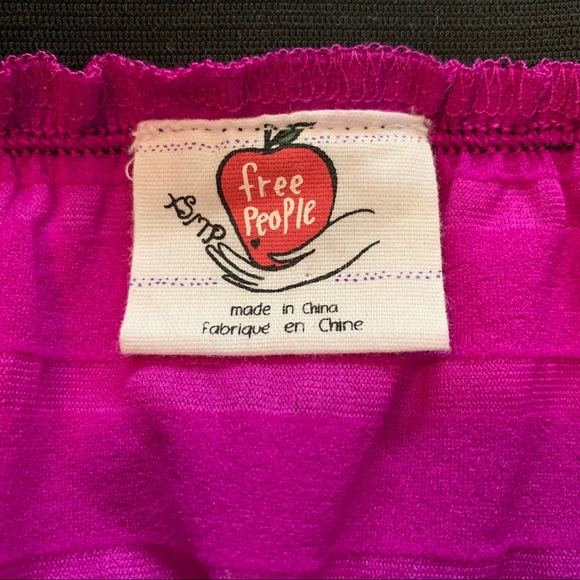 NWOT Free People magenta mini ruffle skirt - Picture 4 of 7